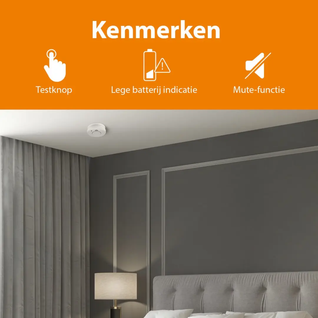 Smartwares FSM-11514 Rookmelder - 4 Stuks - 85dB - 5 Jaar batterij