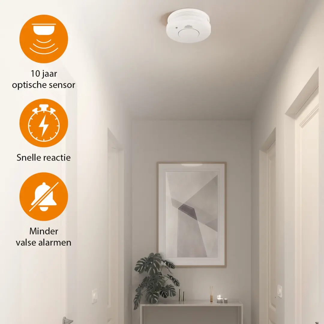 Smartwares FSM-11514 Rookmelder - 4 Stuks - 85dB - 5 Jaar batterij - afbeelding 6 van 6