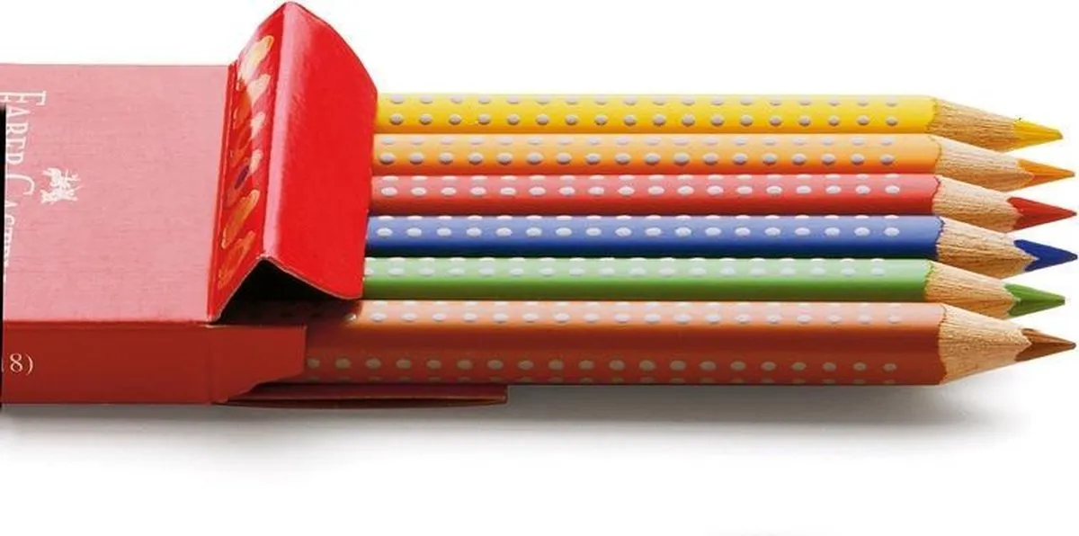 Faber-Castell Jumbo Grip Kleurpotloden 6 Stuks - Assorti