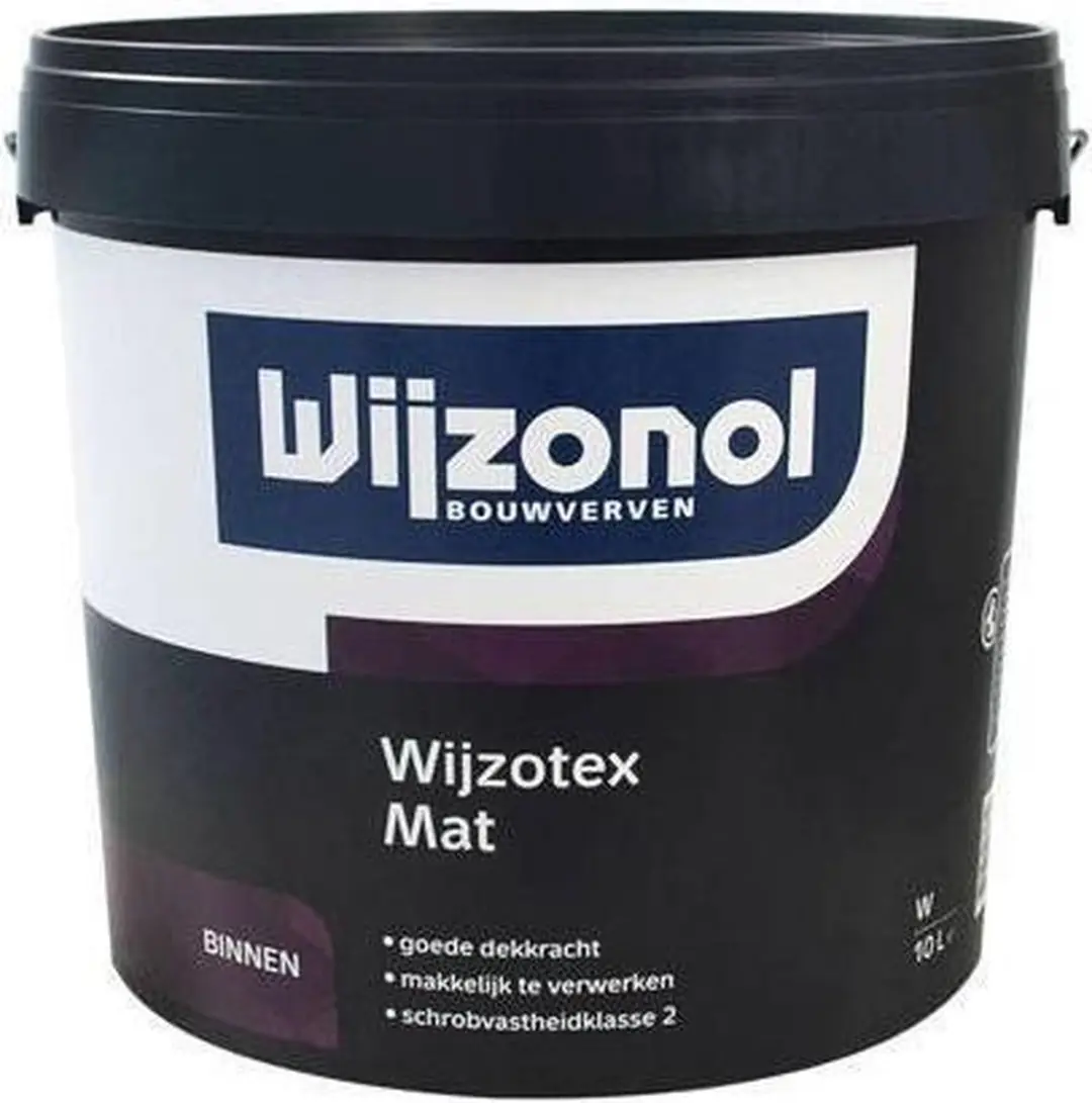 Wijzonol Wijzotex Mat RAL 9010 Verf - 10L