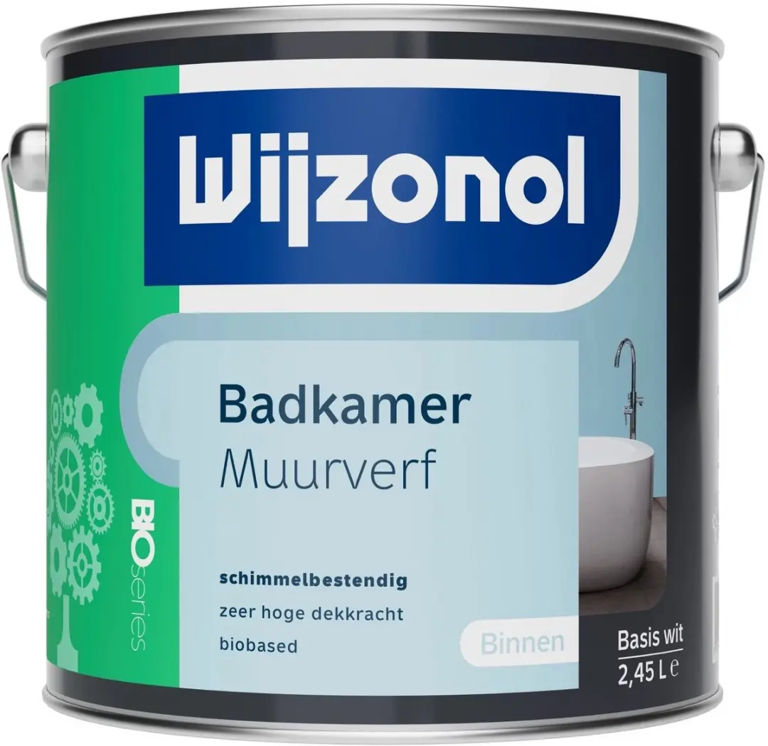 Wijzonol Muurverf Badkamer RAL 9002 Grijswit 2,5 Liter