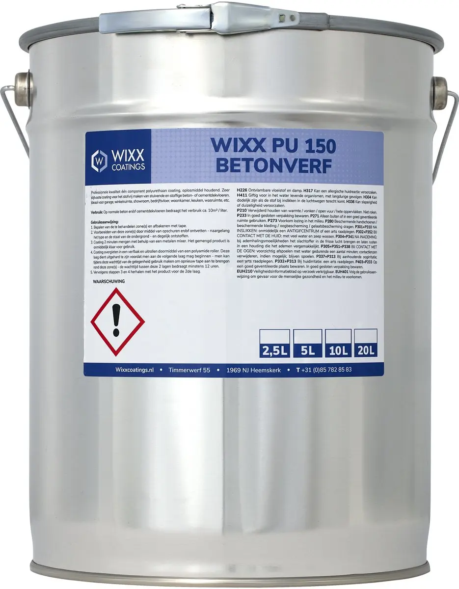 Wixx PU 150 Betonverf 20L - Wit