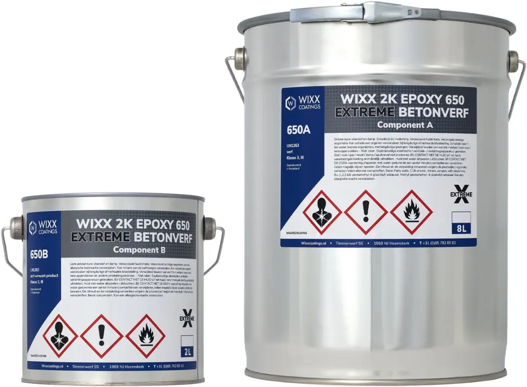 Wixx 2K Epoxy 650 Extreme Betoncoating 10L - RAL 9005 Gitzwart
