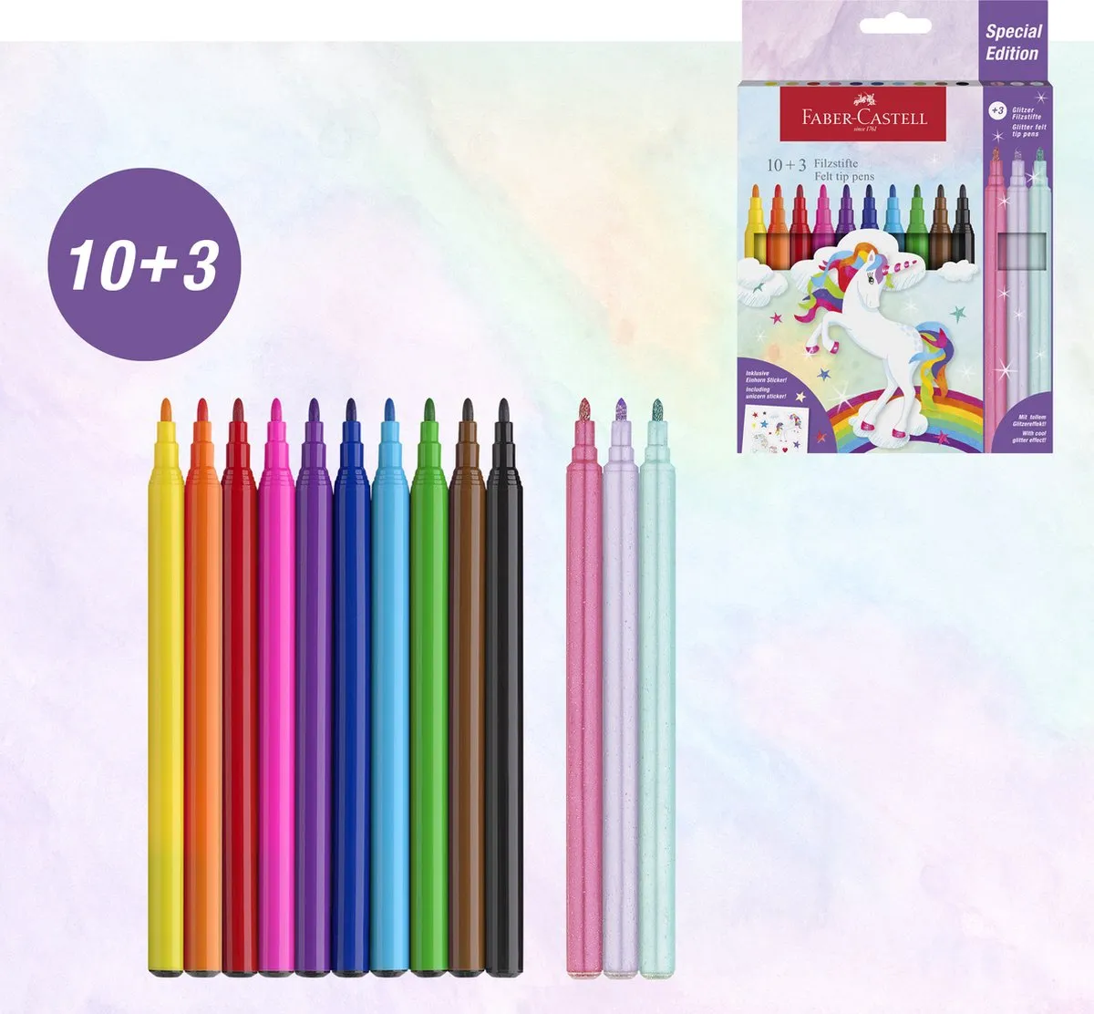 Faber-Castell Unicorn Viltstiften FC-554213 - 13 Stuks
