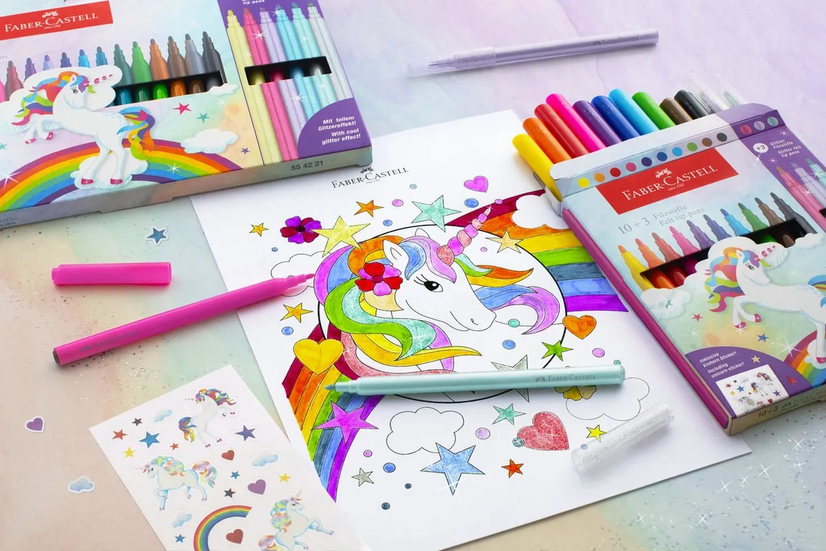 Faber-Castell Unicorn Viltstiften FC-554213 - 13 Stuks