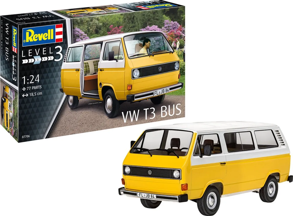 Revell 07706 Volkswagen T3 Bus Modelbouwpakket 1:25