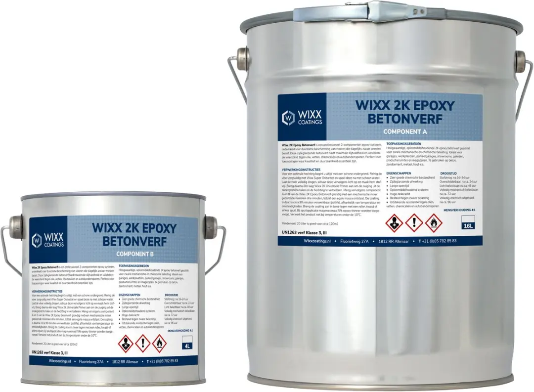Wixx 2K Epoxy Betonverf 20L - RAL 7042 Verkeersgrijs