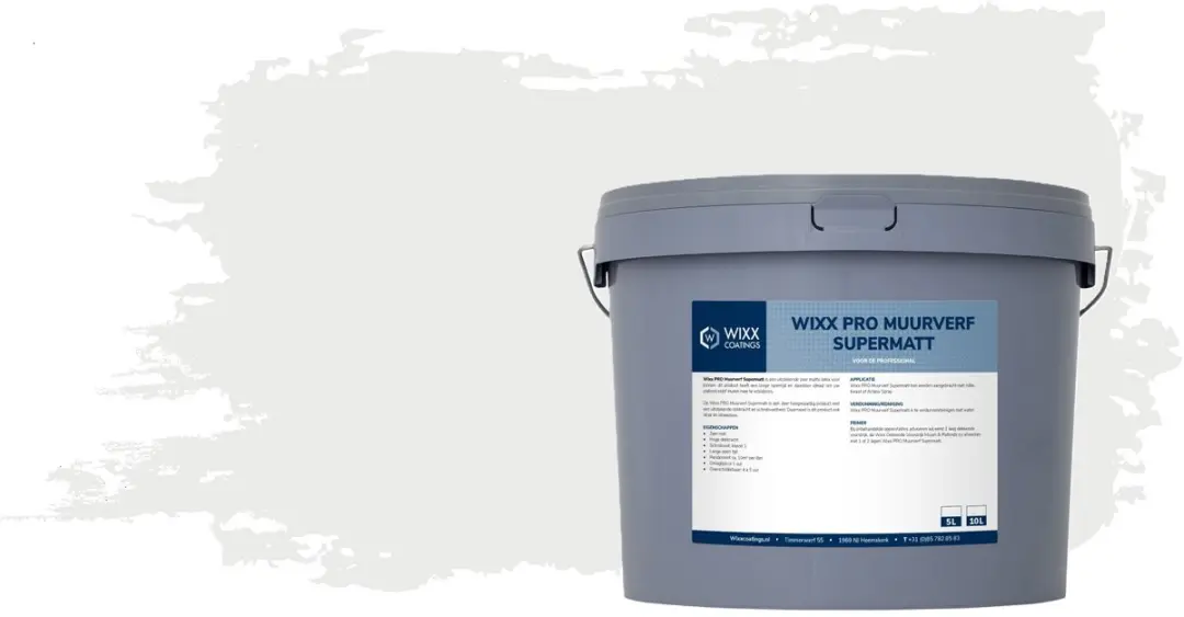 Wixx PRO Muurverf Supermatt 5L - RAL 9003 Signaalwit