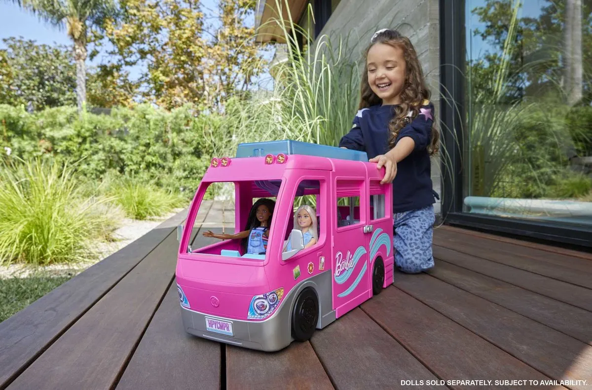 Barbie Droomcamper Speelset - 3-in-1 met glijbaan