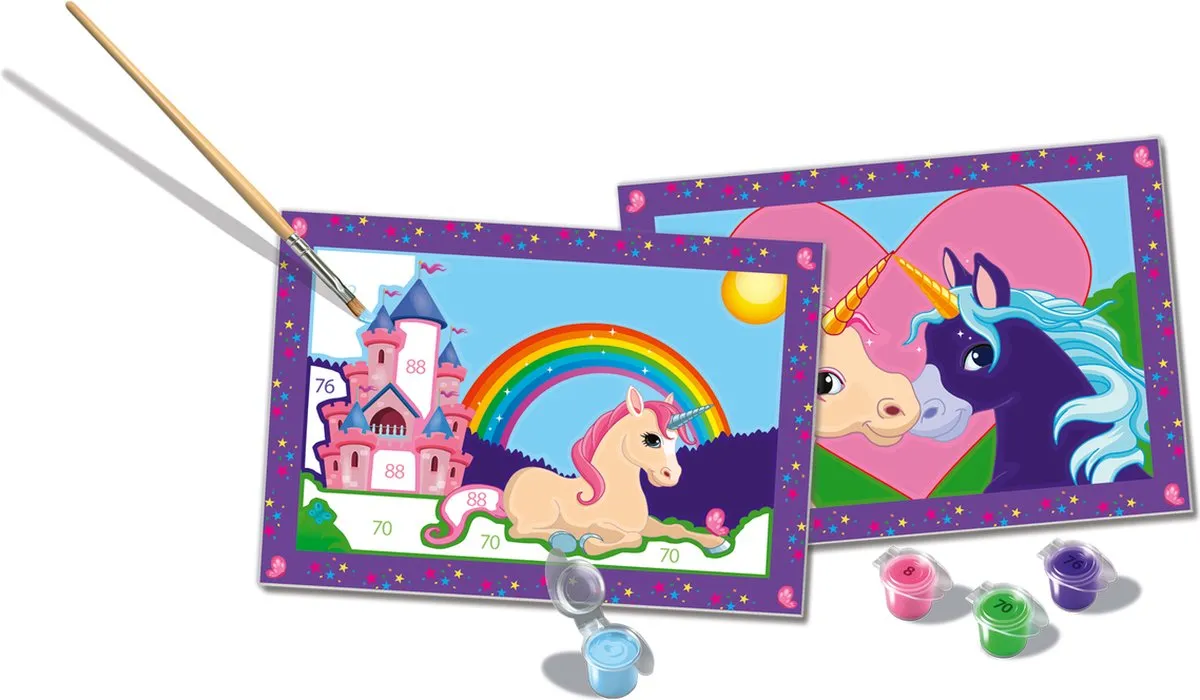Ravensburger CreArt Magical Unicorns Schilderen op nummer - 15 Kleuren