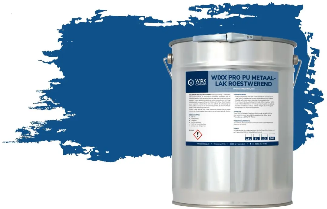 Wixx PRO PU Metaallak Roestwerend 5L - RAL 5017 Verkeersblauw