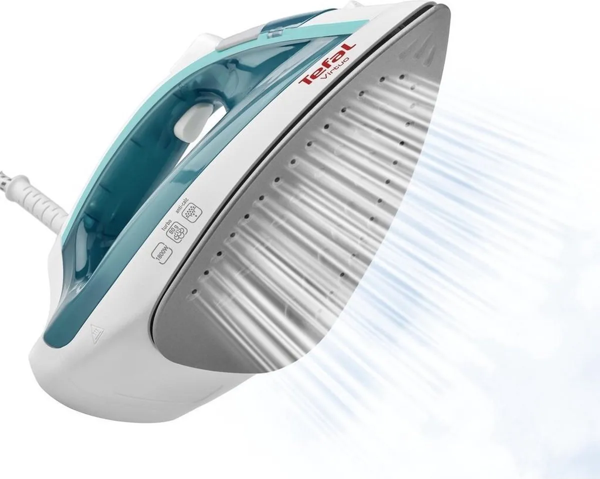 Tefal Virtuo FV1710 Stoomstrijkijzer - 24 g/min - 1800W - Blauw - afbeelding 6 van 6
