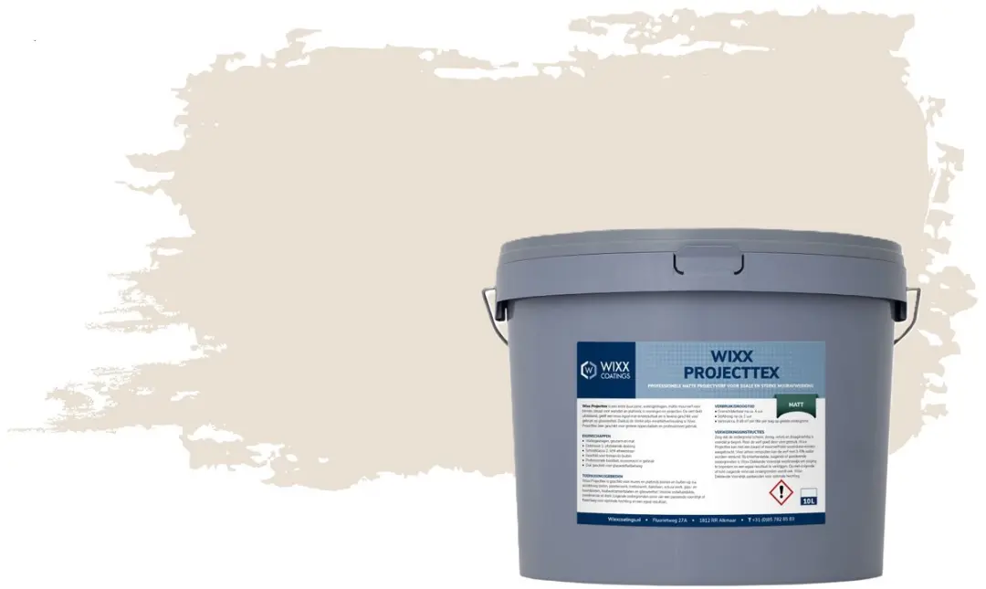 Wixx Projecttex Mat Verf 10L - RAL 9001 Crèmewit