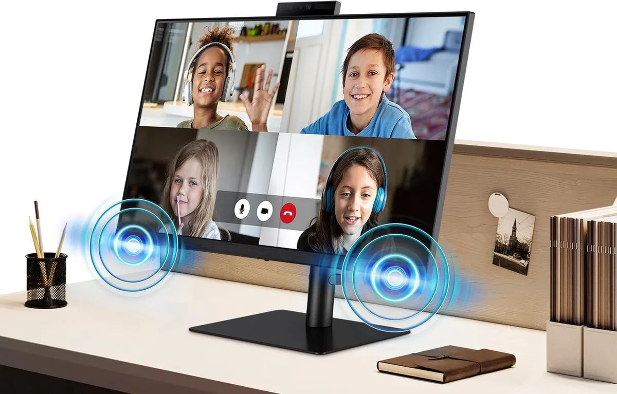 Samsung LS24A400 Webcam Monitor 24" - Full HD IPS - afbeelding 6 van 6