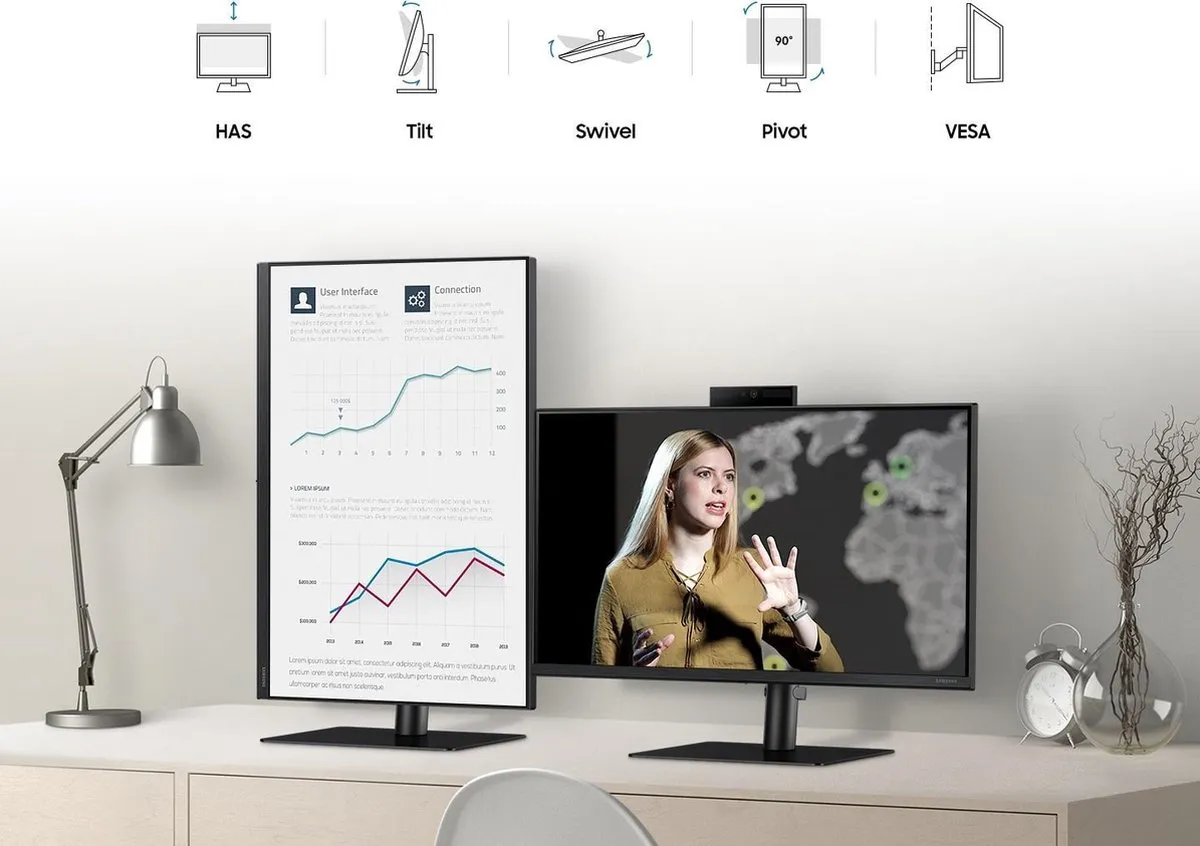 Samsung LS24A400 Webcam Monitor 24" - Full HD IPS