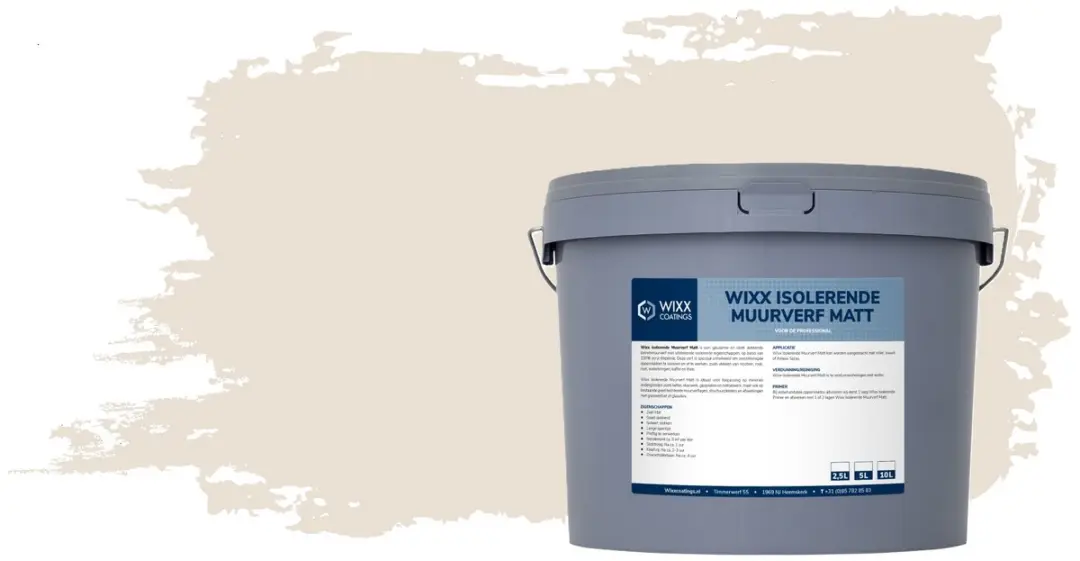 Wixx Isolerende Muurverf Matt 10L - RAL 9001 Crèmewit
