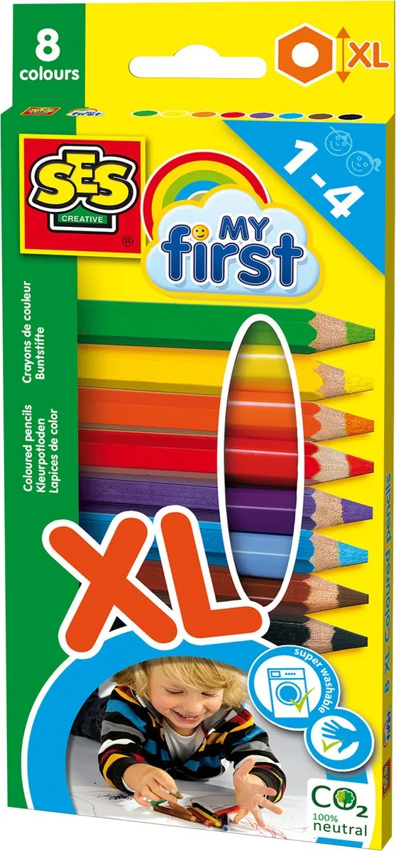 SES Creative My First Kleurpotloden XL - 8 Stuks