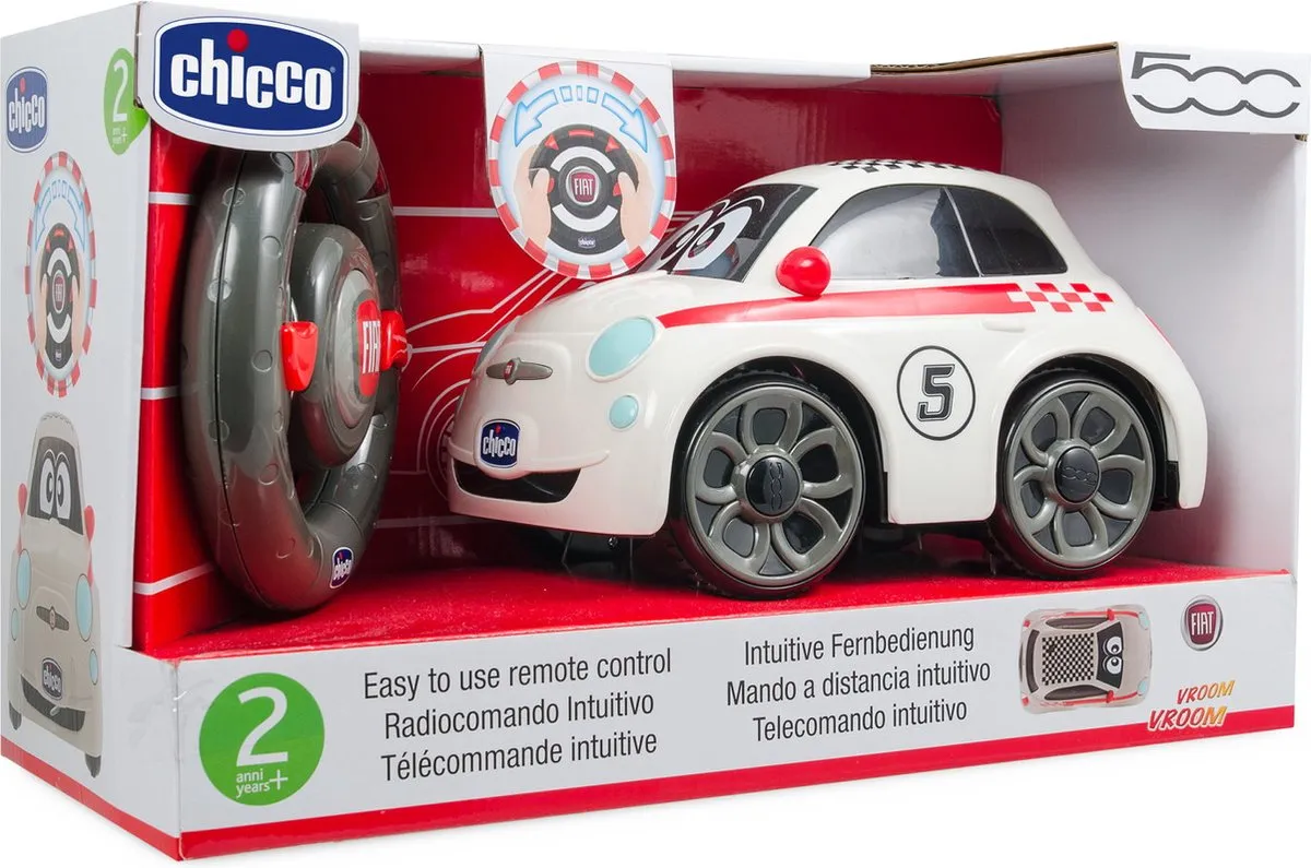 Chicco RC Fiat 500 - Wit - 7x AA