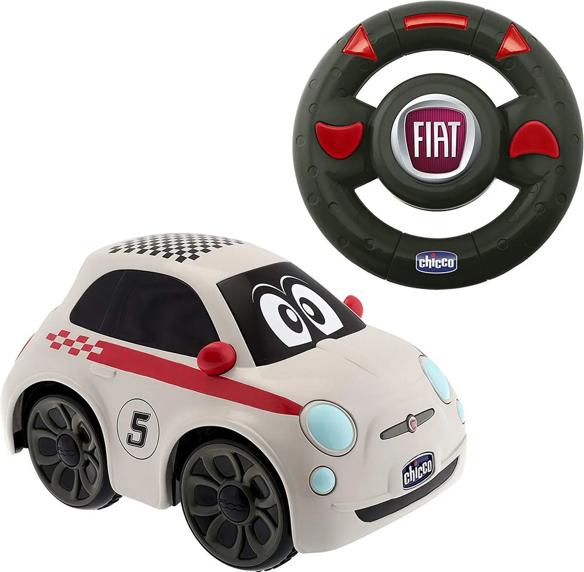 Chicco RC Fiat 500 - Wit - 7x AA