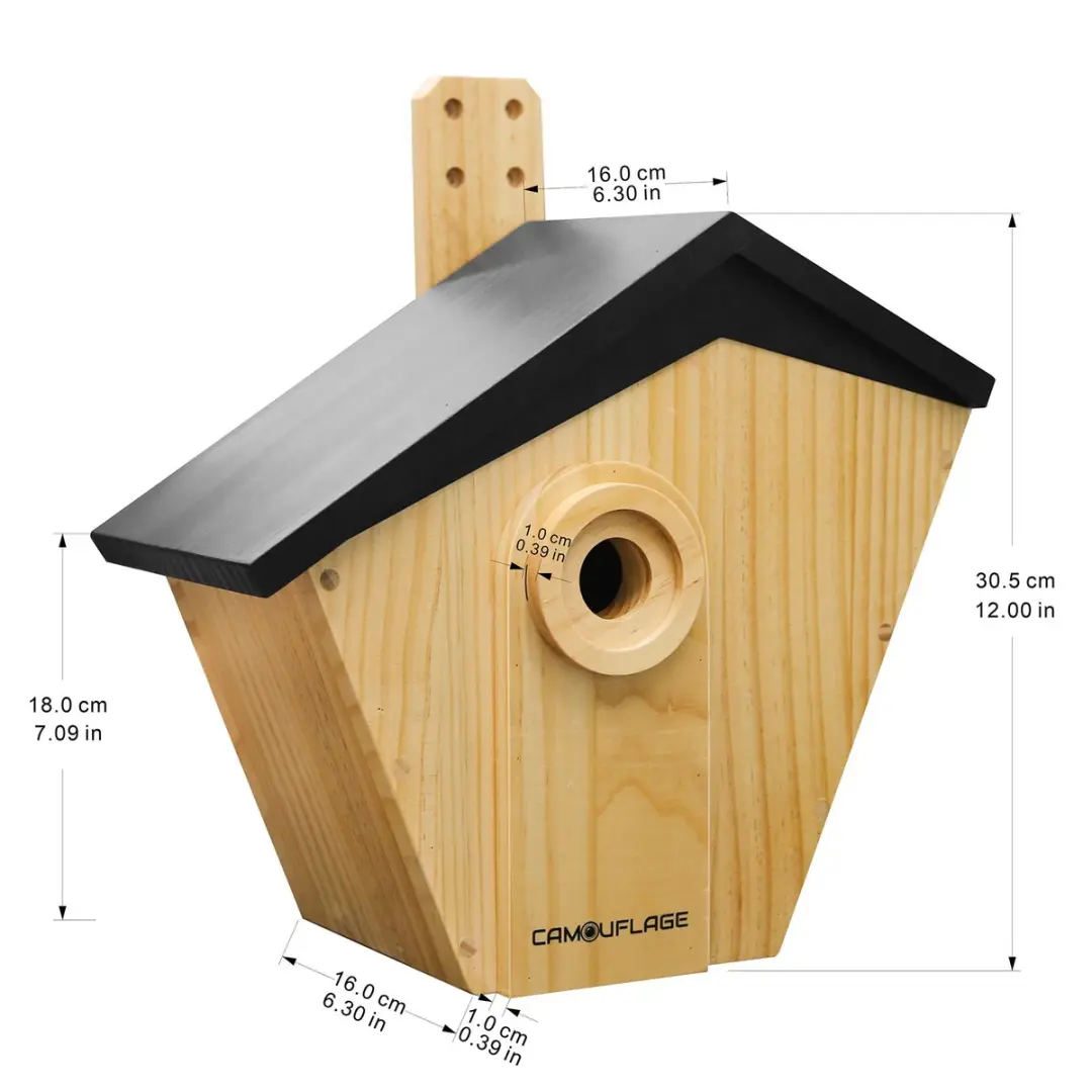 Camouflage EZ Birdbox Wildcamera - Hout - afbeelding 6 van 6