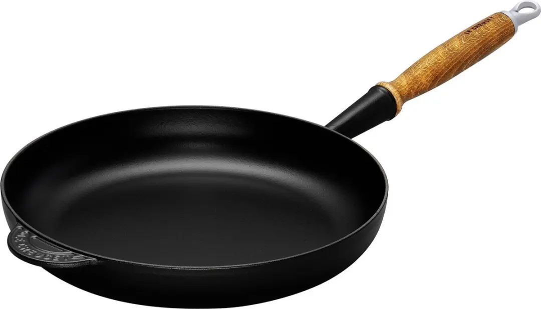 Le Creuset Koekenpan met houten handvat 24cm Zwart