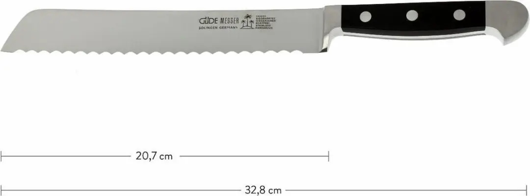 Güde Alpha bBroodmes 21 cm Zwart 1430/21