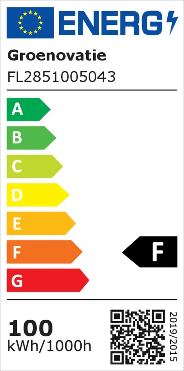 Groenovatie LED Breedstraler 100W IP65 - Zwart