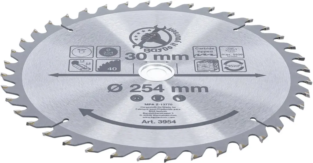 TopGear HM Cirkelzaagblad Ø254mm 40 Tanden - afbeelding 3 van 6