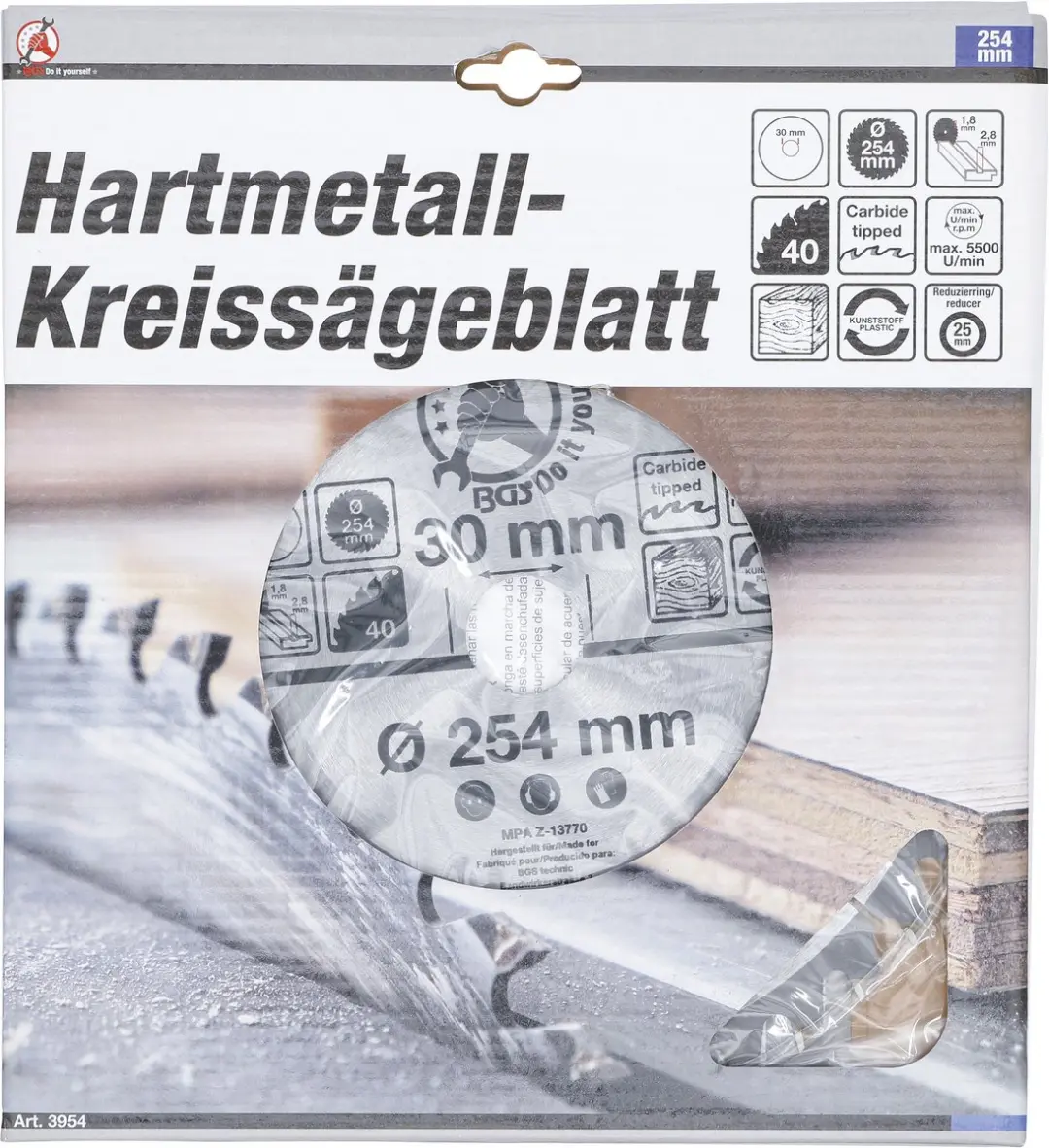 TopGear HM Cirkelzaagblad Ø254mm 40 Tanden - afbeelding 6 van 6