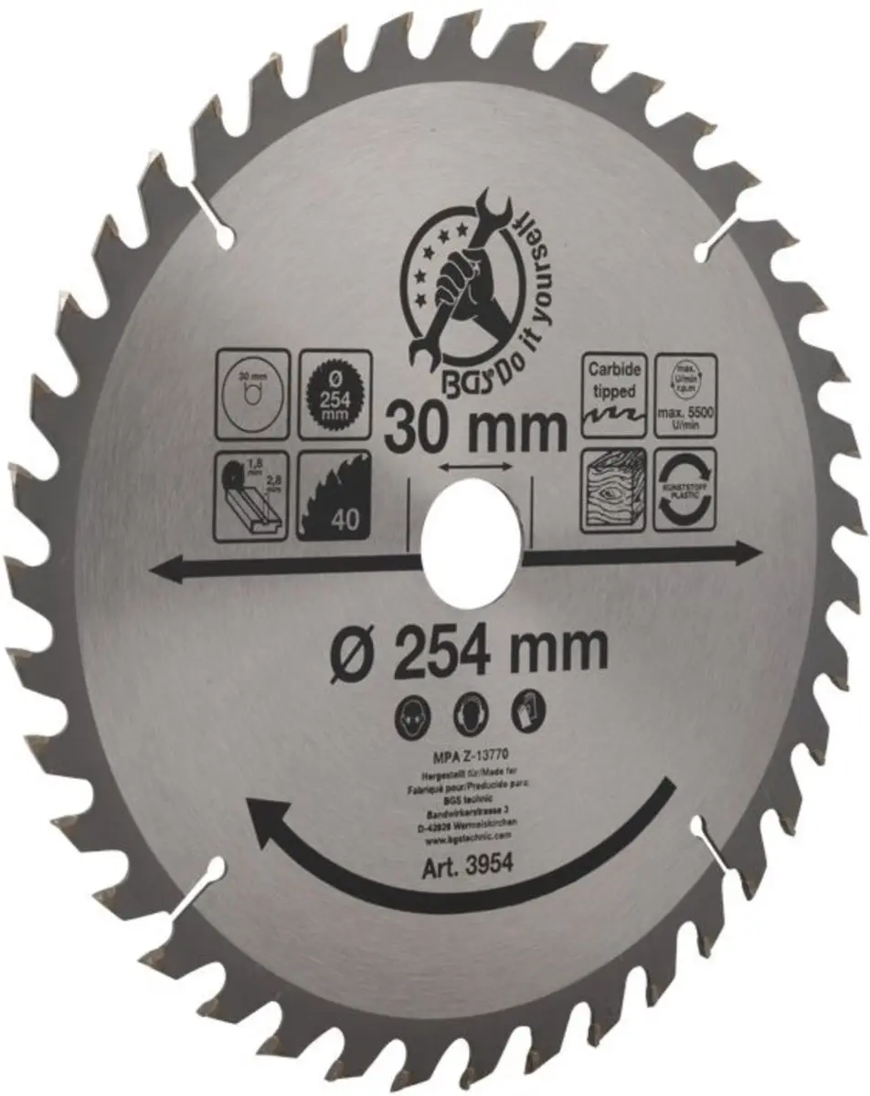 TopGear HM Cirkelzaagblad Ø254mm 40 Tanden - afbeelding 2 van 6