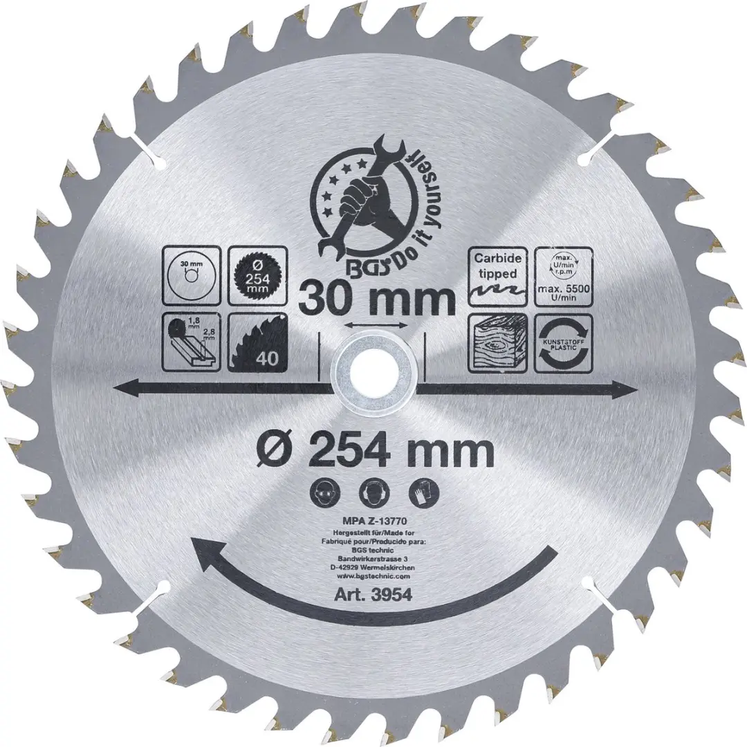 TopGear HM Cirkelzaagblad Ø254mm 40 Tanden - afbeelding 5 van 6