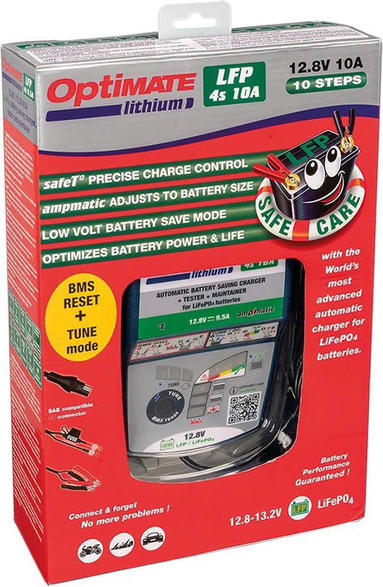 Optimate TM274v2 LiFePO4 Acculader 12.8V 10A - 4S