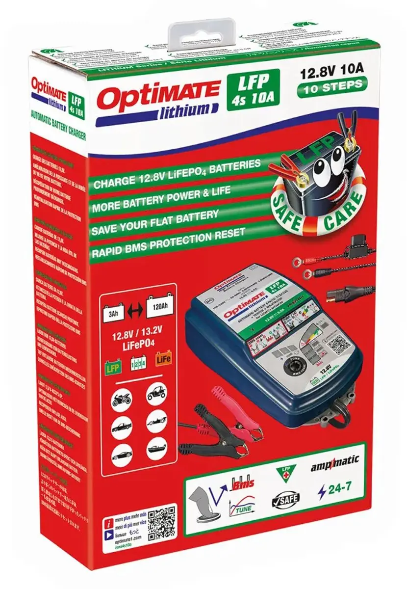 Optimate TM274v2 LiFePO4 Acculader 12.8V 10A - 4S