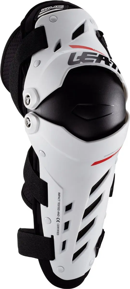 Leatt Dual Axis Knie- en Scheenbeschermers L/XL - Wit