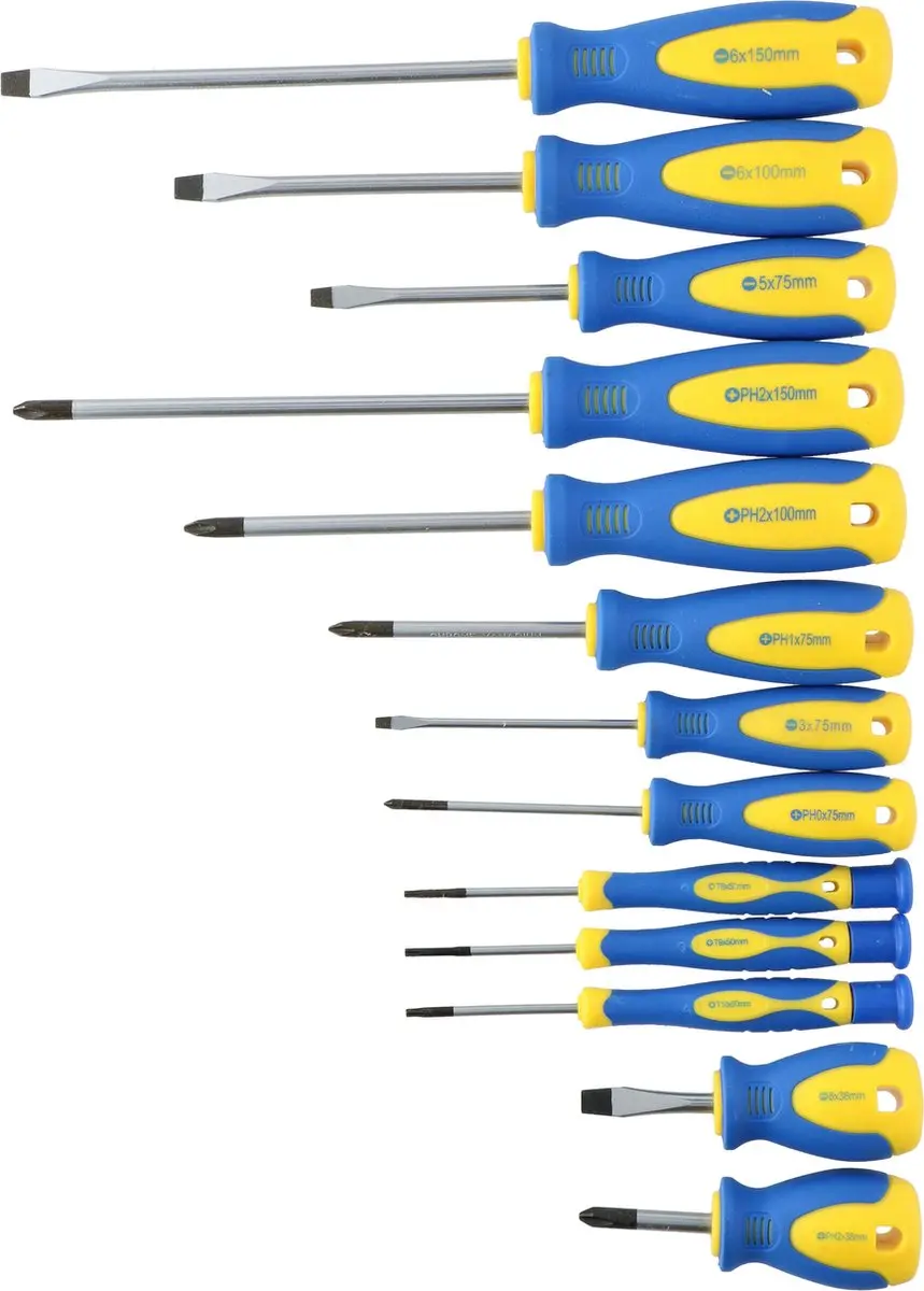Kinzo Schroevendraaierset 13-delig - Magnetisch - CR-V-staal - afbeelding 2 van 4