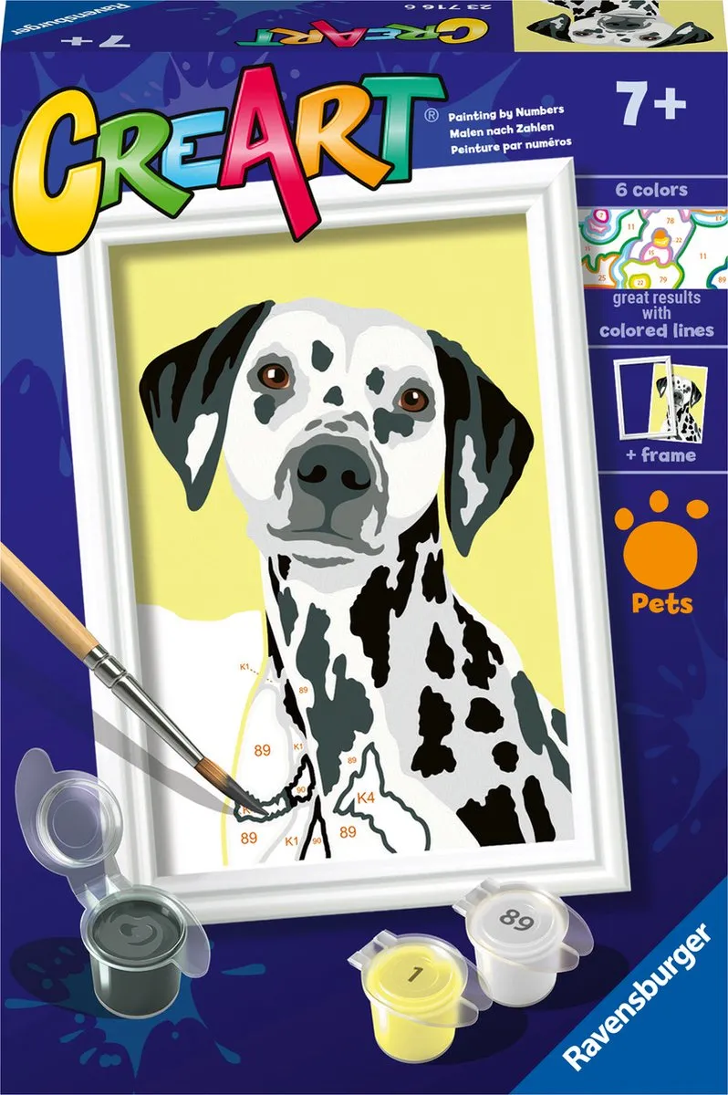 Ravensburger CreArt Dalmatian Schilderen op nummer - 15 Kleuren - afbeelding 6 van 6