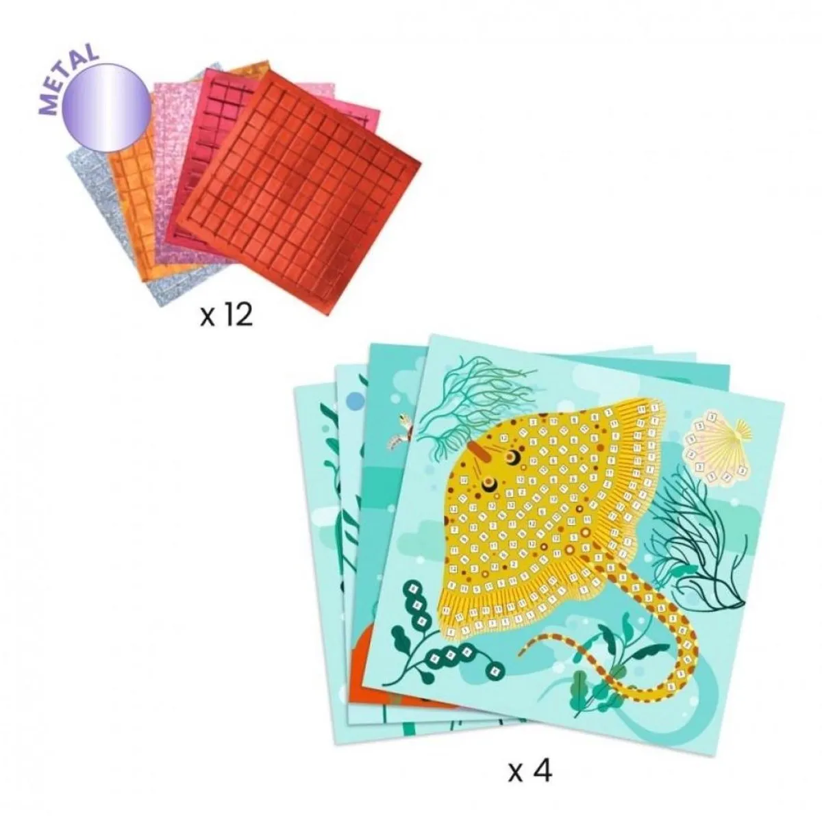 Djeco Mozaïek Knutselset Caribbean - Multicolor