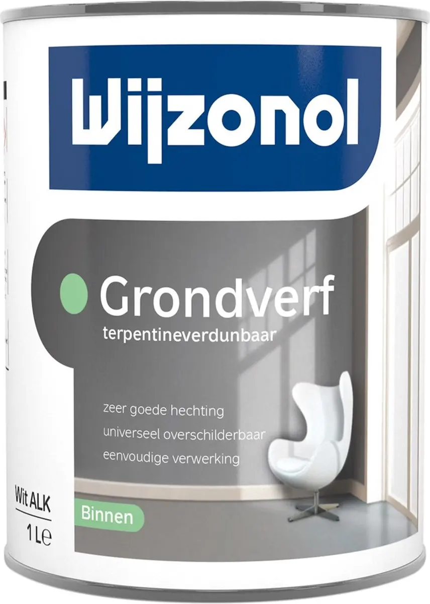 Wijzonol Alkyd Grondverf Wit 1000ml