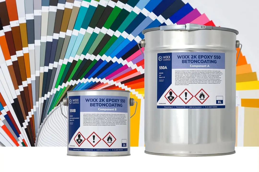 Wixx 2K Epoxy 550 Betonverf 10L - Roodbruin RAL 8012