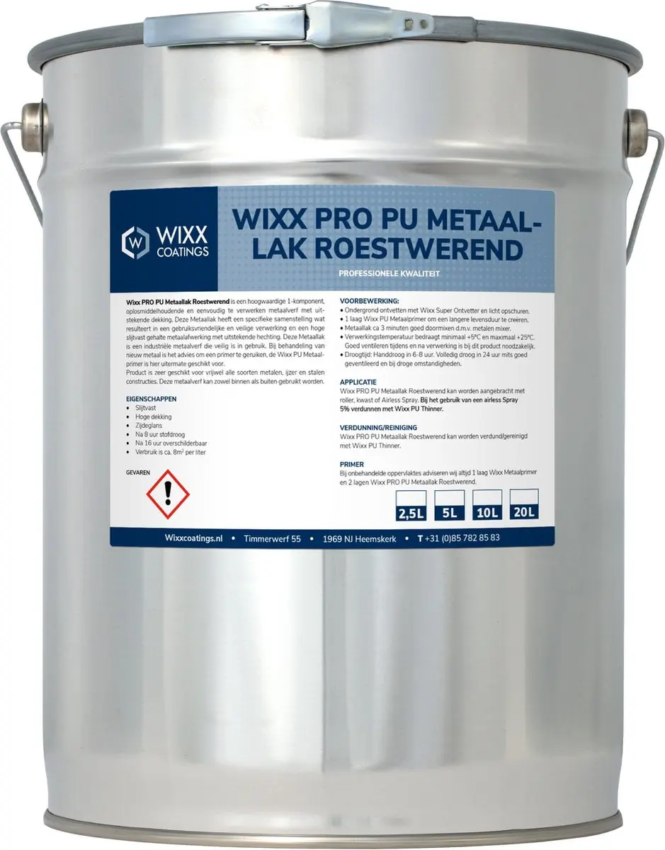 Wixx PRO PU Metaallak Roestwerend 20L