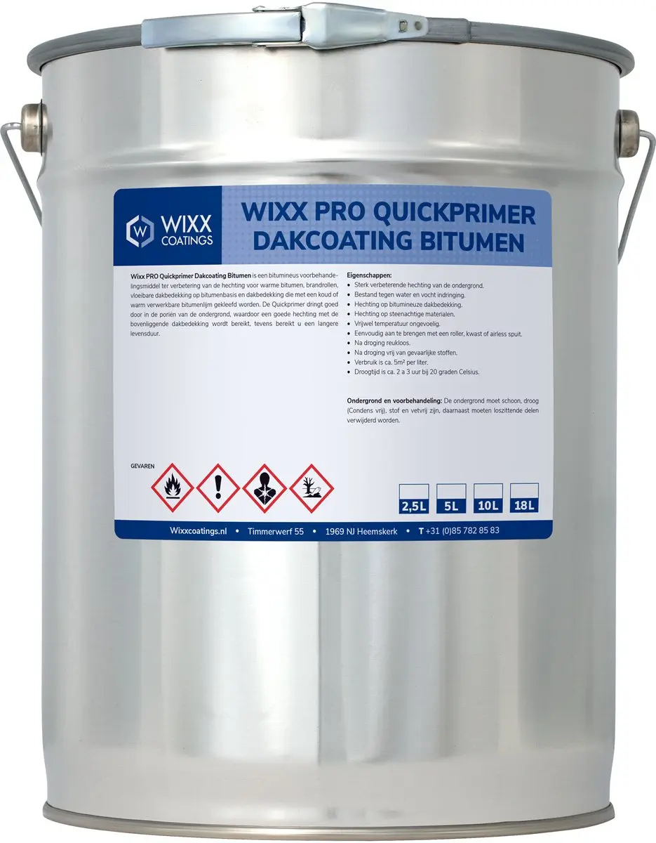 Wixx PRO Quickprimer Dakcoating Bitumen 5L