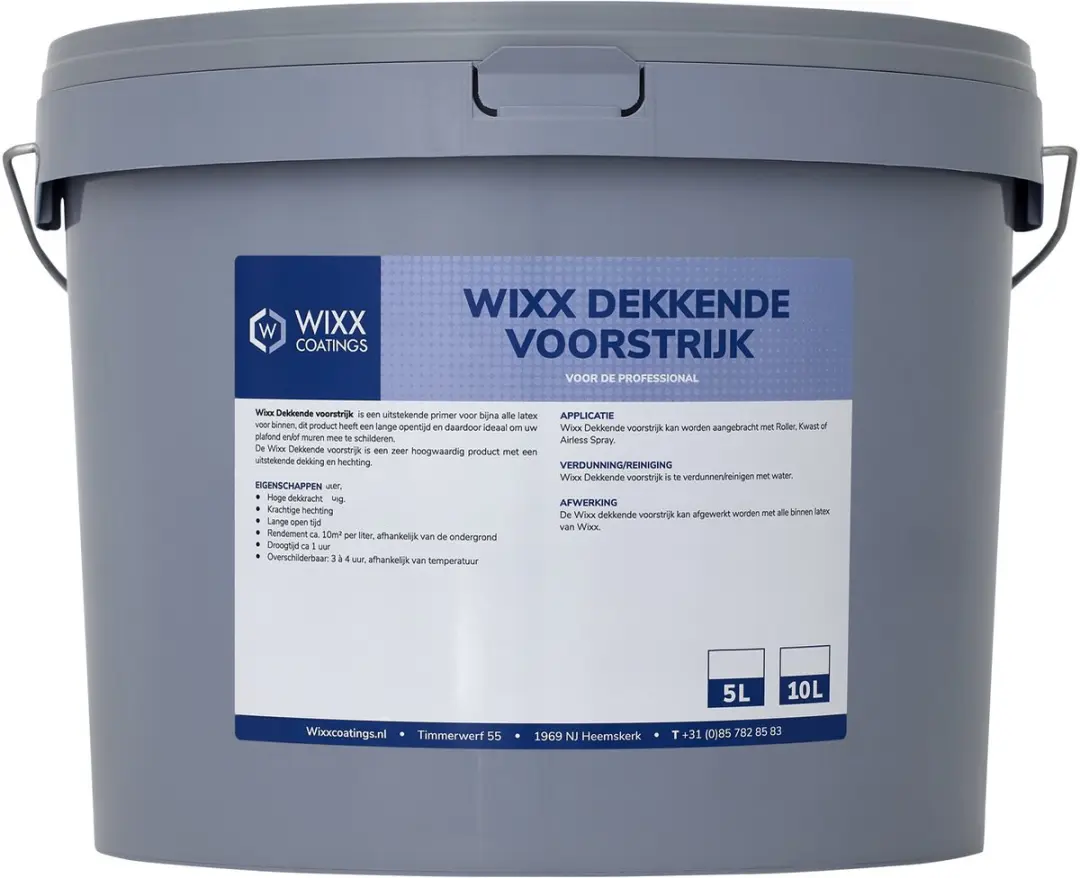 Wixx Dekkende Voorstrijk 5L - RAL 9016 Verkeerswit
