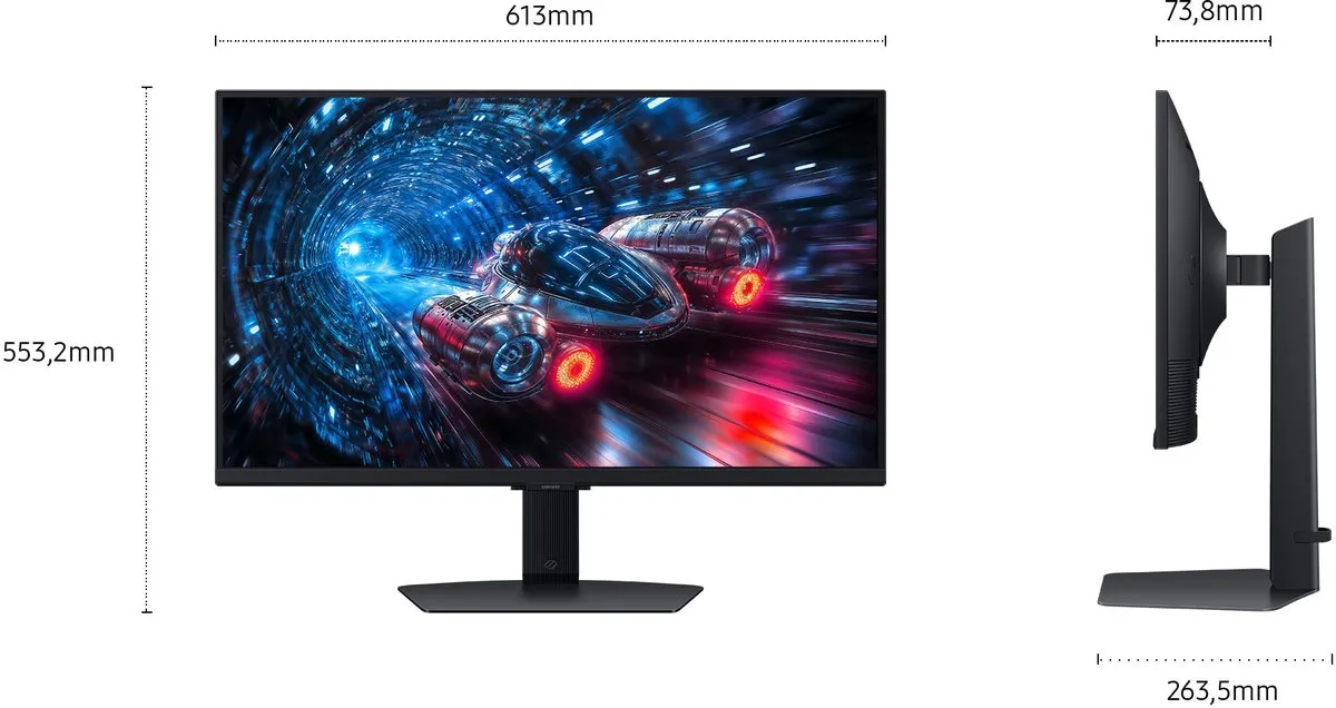 Samsung Odyssey G7 G70F LS27FG702EUXEN 27" Gaming Monitor - 360Hz - Zwart