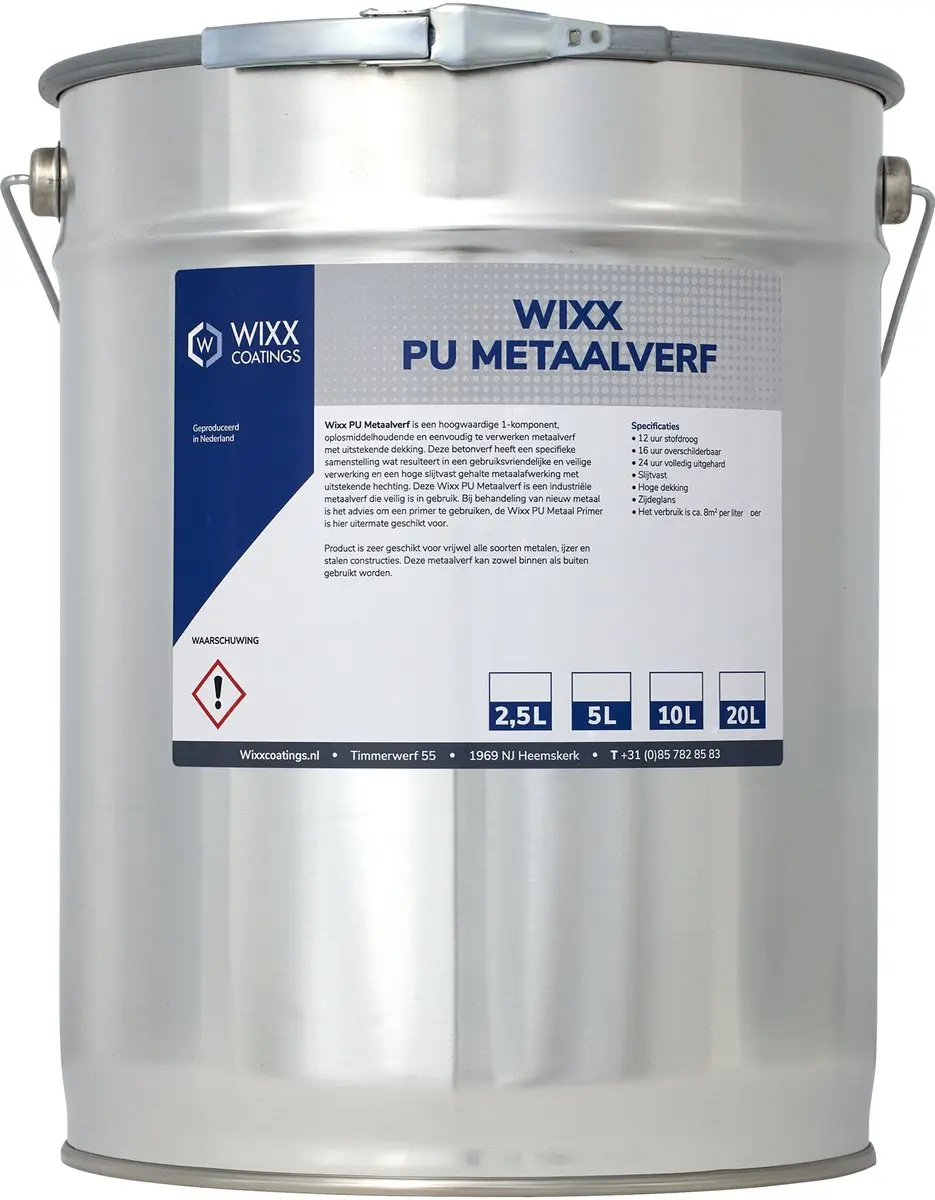Wixx PU Metaalverf 2.5L - Wit