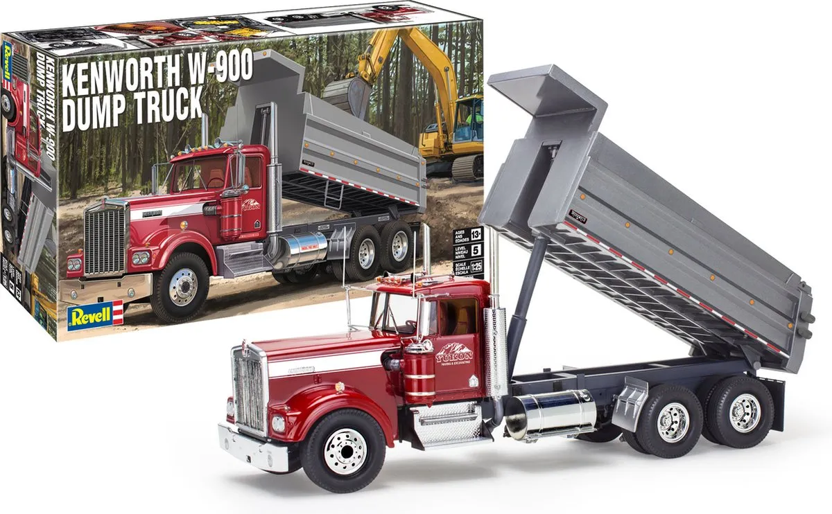 Revell 12628 Kenworth W-900 Dump Truck Modelbouwpakket 1:25