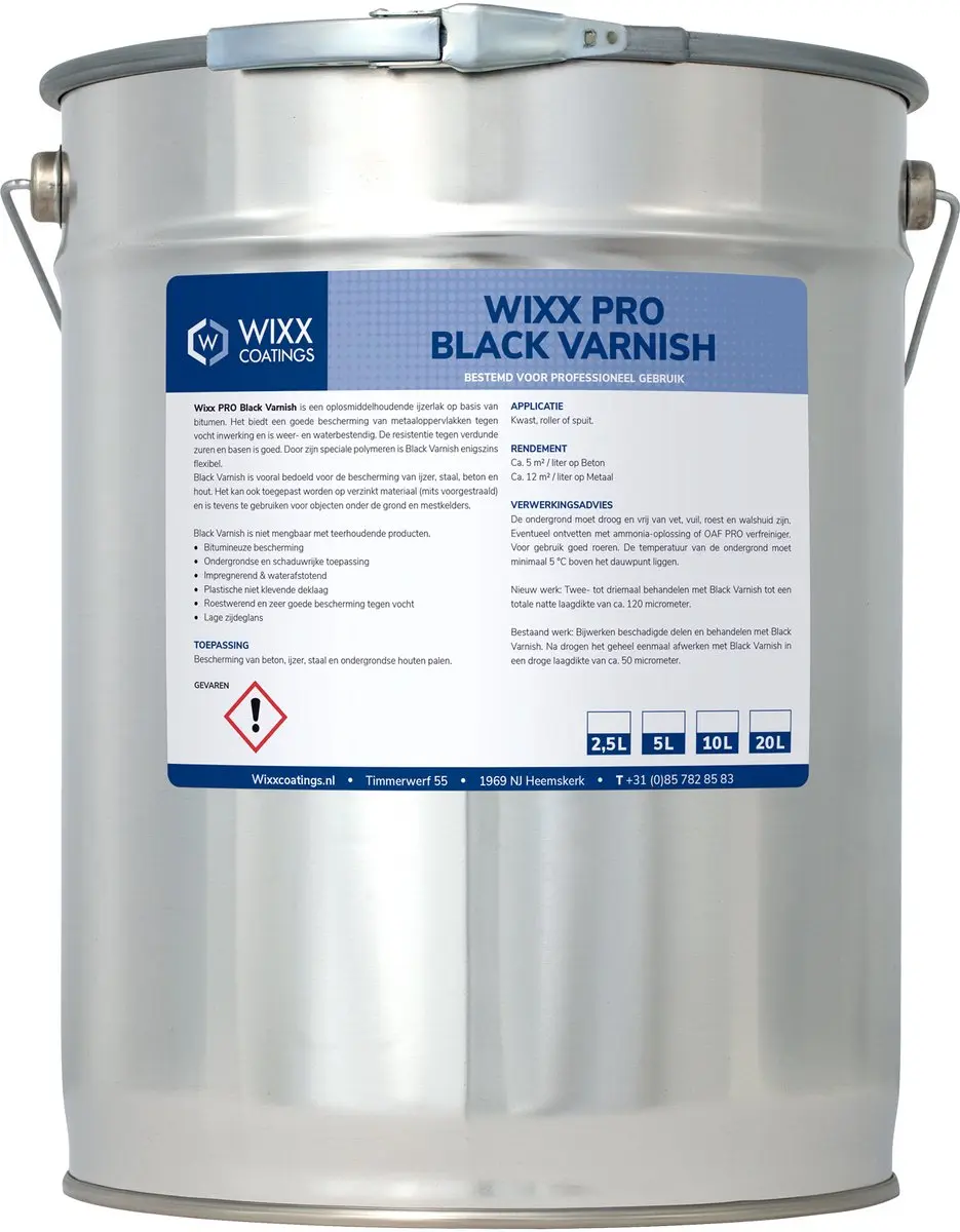 Wixx PRO Black Varnish 2.5L