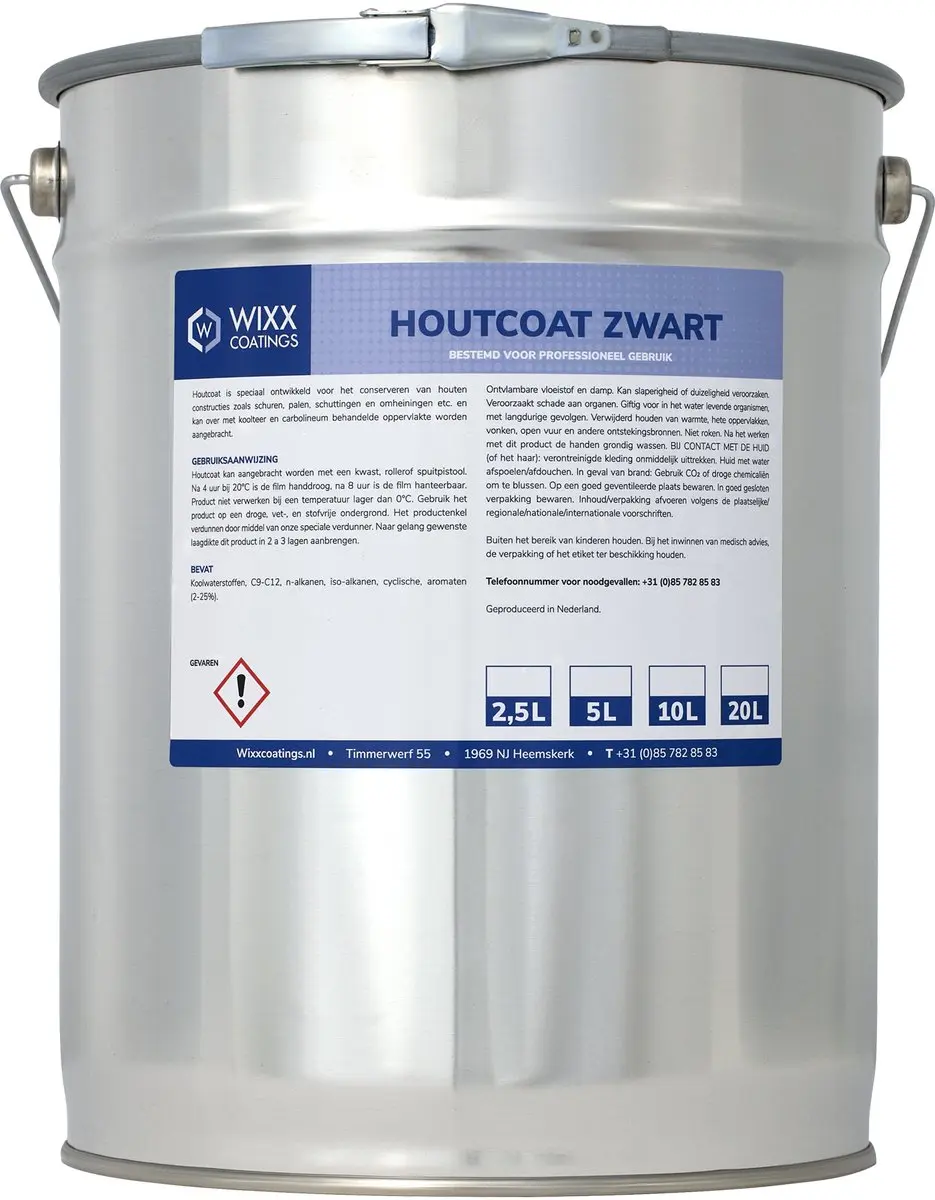 Wixx Houtcoat Zwart 2.5L