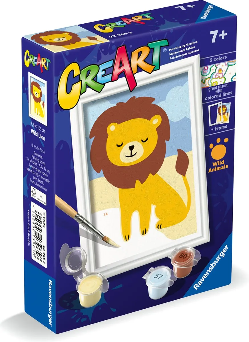 Ravensburger CreArt Wild Lion Schilderen op Nummer