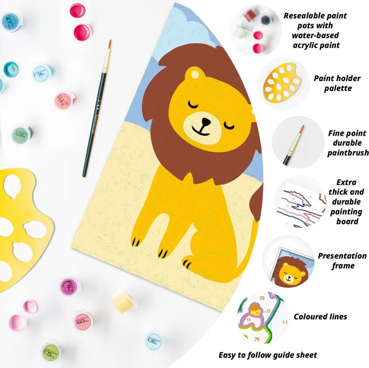 Ravensburger CreArt Wild Lion Schilderen op Nummer - Multicolor