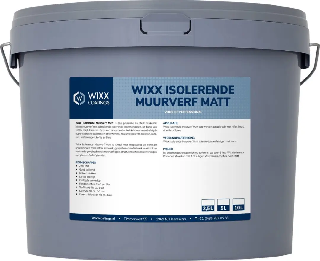 Wixx Isolerende Muurverf Matt 2.5L